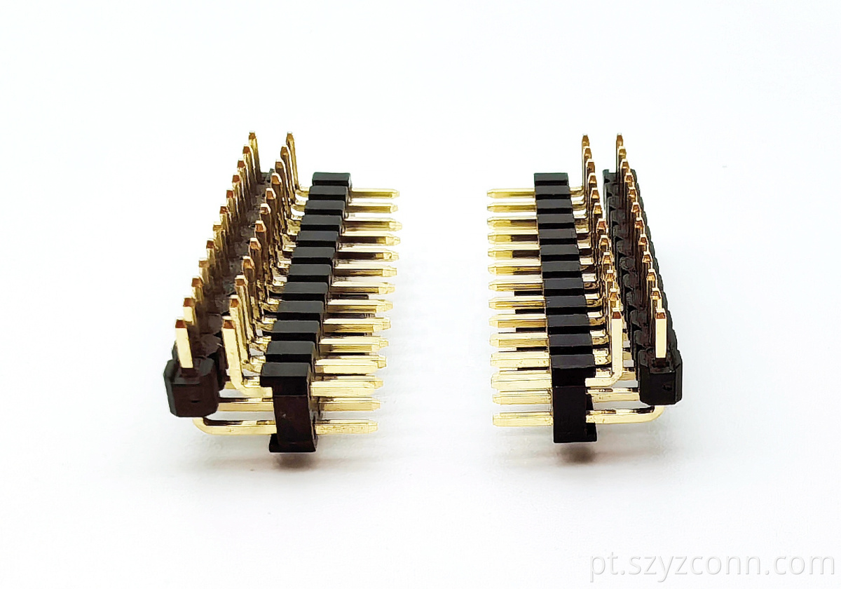 Conector de cabeçalho de pino de 2,54 mm de fileira dupla 2.54mm pin header connector dual row